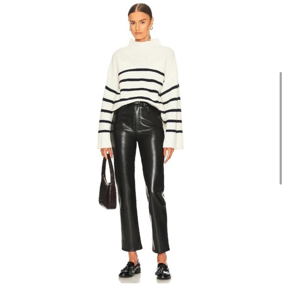 NWOT Agolde Recycled Leather Fitted 90's Detox Womens - Picture 4 of 4